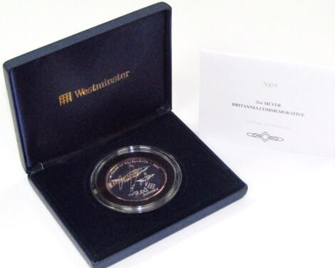 A 2005 Red Arrows commemorative silver proof medallion coin