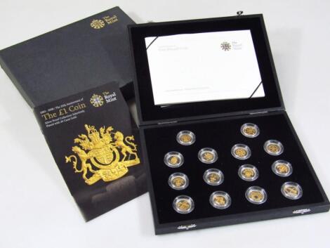 A 1983-2008 25th Anniversary £1 coin collection