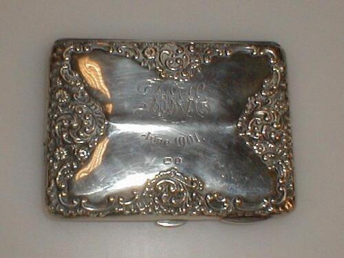 A Victorian silver card case/purse