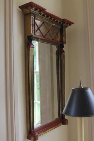 A reproduction Regency pier glass