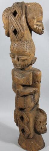 An early 20thC African tribal totem group
