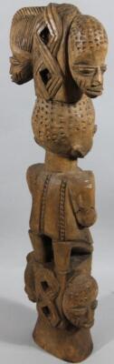 An early 20thC African tribal totem group - 2