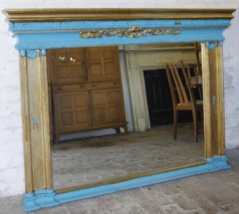 A 19thC neo-classical design over mantel mirror