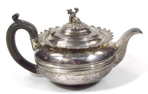 A George III silver teapot