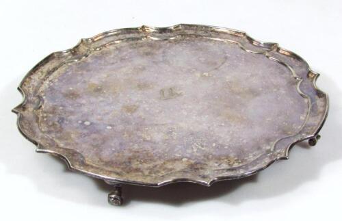 A 20thC silver plated salver