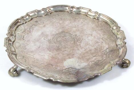 A George II silver salver