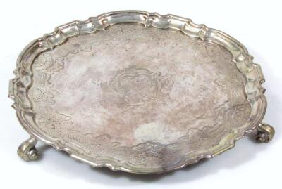 A George II silver salver