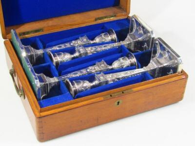 A cased set of four Victorian silver candlesticks - 10