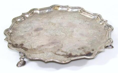 A George II silver salver