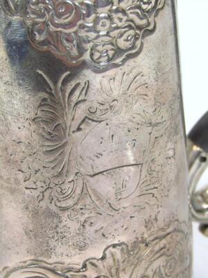 An 18thC silver coffee pot - 4