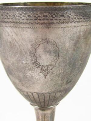 A George III silver goblet - 3