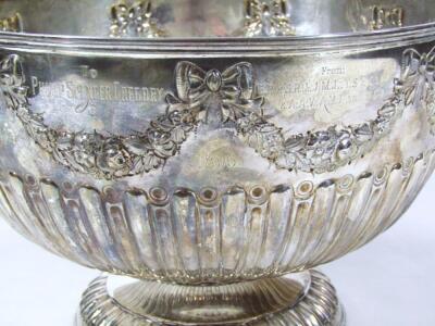 A Victorian silver monteith bowl - 3