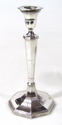 A set of four early 19thC silver candlesticks - 2