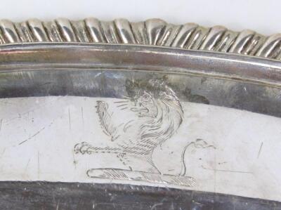 A George II silver serving platter - 2