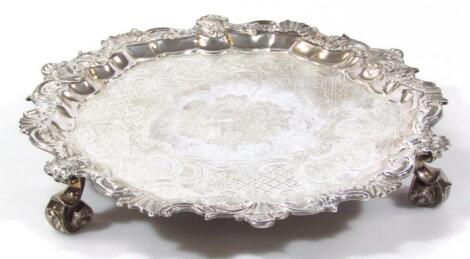 A George II silver salver