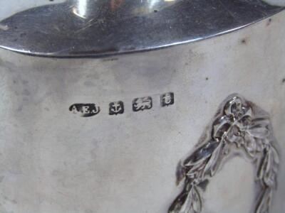 A George V silver tea caddy - 3