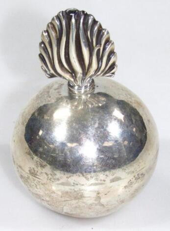 An early 20th century silver orb table lighter