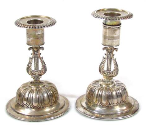 A pair of 19thC import candlesticks