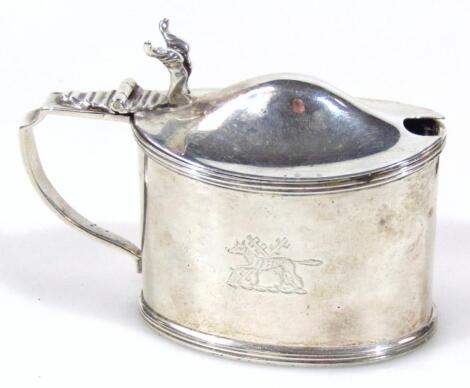 A George V silver mustard pot