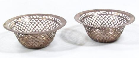 A pair of Victorian pierced baskets