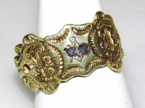 A Masonic related dress ring