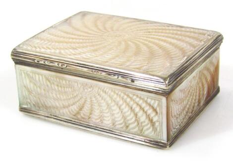 A 19thC silver and mother of pearl toothpick box