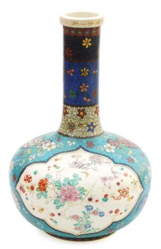 An oriental pottery vase