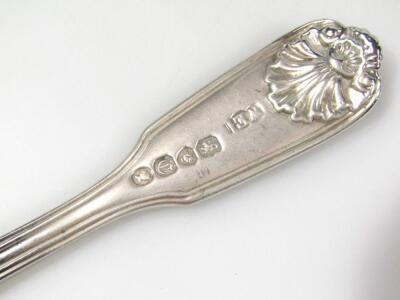 A Victorian silver part canteen of cutlery - 14