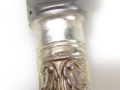 A Victorian silver part canteen of cutlery - 19