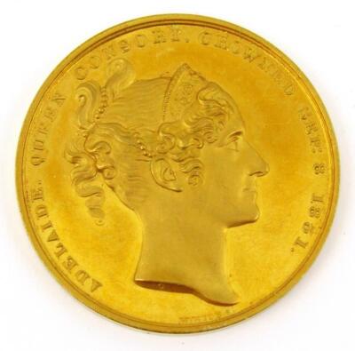 A William IV gold medallion to commemorate the Coronation of William IV -crowned September 8th 1831