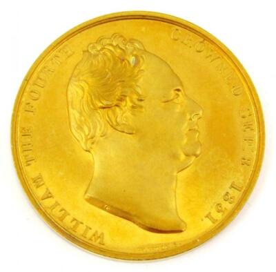 A William IV gold medallion to commemorate the Coronation of William IV -crowned September 8th 1831 - 2