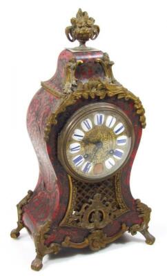 A 19thC Louis XIV style French Boulle and ormolu mantel clock