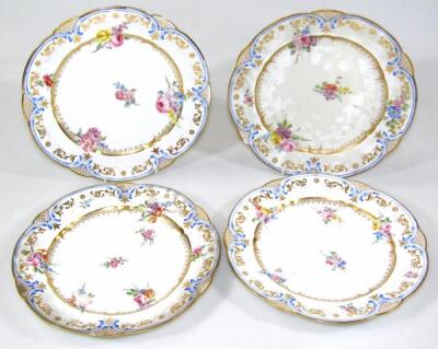 A set of 19thC Sevres dinner plates - 3