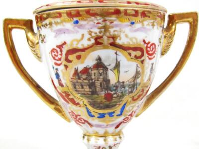 A pair of 19thC Vienna porcelain vases - 2