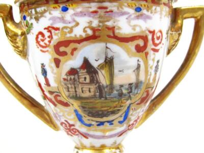 A pair of 19thC Vienna porcelain vases - 3