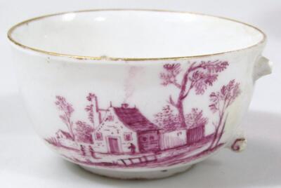 An early 19thC Newhall style tea bowl and saucer set - 14