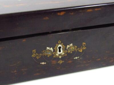 An early 19thC coromandel and inlaid writing slope - 2
