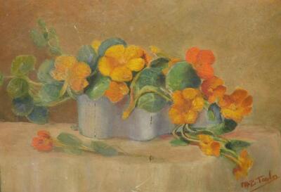 M B Taylor (20thC). Floral still life - 2