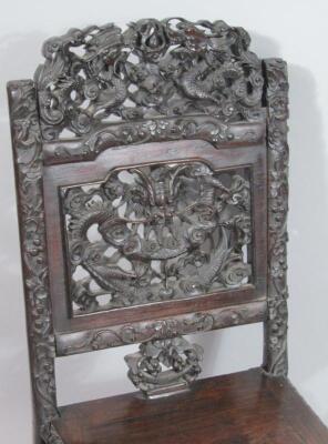 A Chinese Qing period carved chair - 2