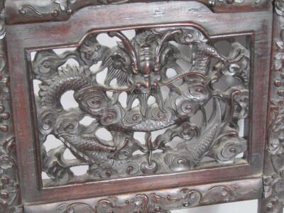 A Chinese Qing period carved chair - 3