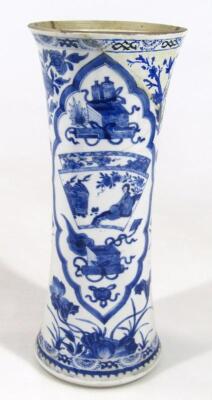 A 19thC Chinese blue and white vase - 6