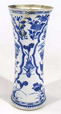 A 19thC Chinese blue and white vase - 7