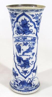 A 19thC Chinese blue and white vase - 8