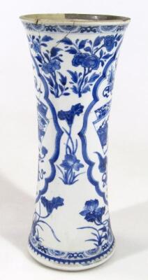 A 19thC Chinese blue and white vase - 9