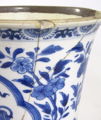 A 19thC Chinese blue and white vase - 12