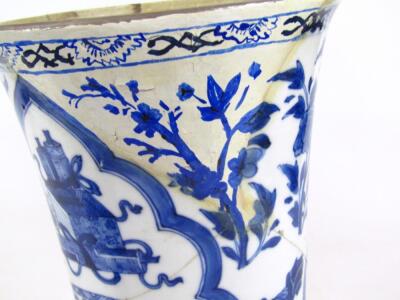 A 19thC Chinese blue and white vase - 14