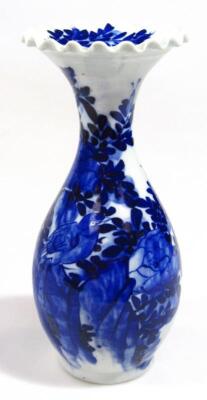 A 19thC Chinese blue and white vase - 15