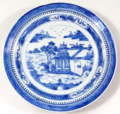 Four Chinese blue and white plates - 2