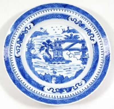 Four Chinese blue and white plates - 4