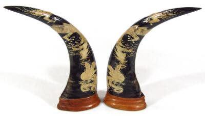 A pair of imitation horns